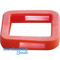 Kennring eckig, f�r Zylinderschl�ssel, Kunststoff rot