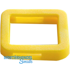Kennring eckig, f�r Zylinderschl�ssel, Kunststoff gelb