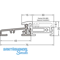 GUTMANN T�rschwelle Weser 75/20 TI L=6000 mm Alu silber eloxiert