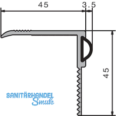 Alumat Dichtungsschiene ARB 1, silber eloxiert, auf Maß geschnitten Alumat Dichtungsschiene ARB 1, silber eloxiert, auf Maß geschnitten