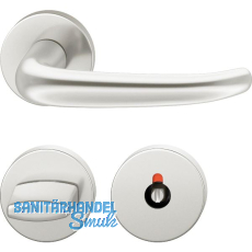 FSB Objekt Drückergarnitur 72 1023 AGL auf Rosette WC, silber eloxiert FSB Objekt Drückergarnitur 72 1023 AGL auf Rosette WC, silber eloxiert