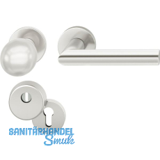 FSB Haust�rwechselgarnitur 12 1076 mit Kernziehschutz, Aluminium silber eloxiert