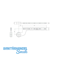 GEZE T�rschiene DB f�r flachkonisch, Anschlagt�r, Stahl verzinkt