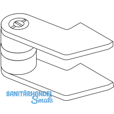 GEZE Zapfenband Modell EK f. Stahlt�ren, gezogener Flachstahl, blank