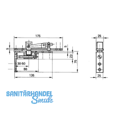 GEZE Zapfenband Modell B f�r Pendelt�ren mitT�rschiene, Stahl verzinkt