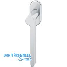 FSB Fenstergriff 34 1021 ovale Rosette, links, Edelstahl matt