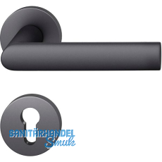 FSB Drückergarnitur 12 1108 ASL auf Rosette PZ, Aluminium schwarz matt FSB Drückergarnitur 12 1108 ASL auf Rosette PZ, Aluminium schwarz matt