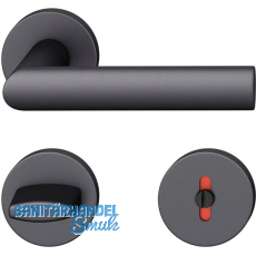 FSB Dr�ckergarnitur 12 1108 ASL auf Rosette WC, Aluminium schwarz matt