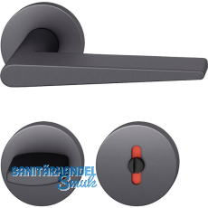 FSB Dr�ckergarnitur 12 1005 ASL auf Rosette WC, Aluminium schwarz matt