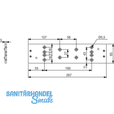 DORMAKABA Montageplatte TS 91, silber DORMAKABA Montageplatte TS 91, silber