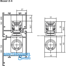 Gleitschiene BOXER ISM, silber