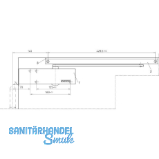 GEZE Türschließer TS 3000 V, 1-flg. Gleitschiene L, silber GEZE Türschließer TS 3000 V, 1-flg. Gleitschiene L, silber