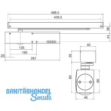 GEZE Türschließer TS 5000 L-E, EN 2-6, 1-flg. Gleitschiene, RAL 9016 GEZE Türschließer TS 5000 L-E, EN 2-6, 1-flg. Gleitschiene, RAL 9016