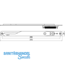 IMH-ABS Mitnehmerhaken GF UNI 24 V Gr.2, 315 x 24 mm,schwarz verzinkt,DIN rechts