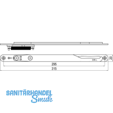 IMH-ABS Mitnehmerhaken GF UNI 20 V Gr.2, 315 x 20 mm,schwarz verzinkt,DIN links