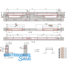 DORMAKABA Gleitschiene G 96 GSR-EMF K8/K12 kurz