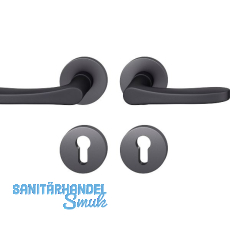 FSB Dr�ckergarnitur 12 1106 ASL auf Rosette PZ, Aluminium schwarz matt