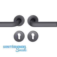 FSB Dr�ckergarnitur 12 1242 ASL auf Rosette PZ, Aluminium schwarz matt