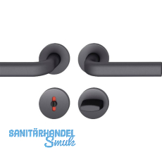 FSB Dr�ckergarnitur 12 1242 ASL auf Rosette WC, Aluminium schwarz matt