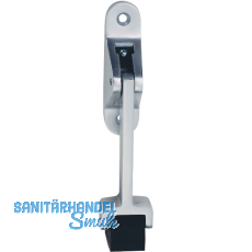 Türfeststeller 1060 mit Hebel, Aluminium silber lackiert, Gummi schwarz Türfeststeller 1060 mit Hebel, Aluminium silber lackiert, Gummi schwarz