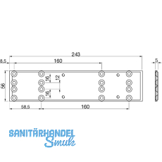 ECO Montageplatte für Newton TS 20, 243 x 56 x 5 mm, silber ECO Montageplatte für Newton TS 20, 243 x 56 x 5 mm, silber