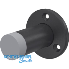 KWS Wandt�rpuffer 2009 � 55 mm, H�he 60 mm, Stahl schwarz lackiert