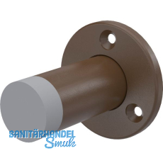 KWS Wandt�rpuffer 2010 � 55 mm, H�he 80 mm, Stahl dunkelbraun lackiert