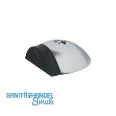 Bodentürpuffer - Bodenpl. ø 57 mm, Anschlagh. 17 mm, silber eloxiert Bodentürpuffer - Bodenpl. ø 57 mm, Anschlagh. 17 mm, silber eloxiert