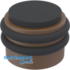 KWS Boden- und Wandt�rpuffer 2053,Gummi schwarz �42mm, Alu dunkelbraun eloxiert