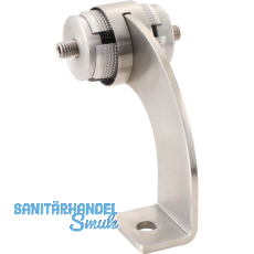 KWS Mittelst�tze WS gebogen 90�, Rundrohr, f. Au�en � 35mm, links,Edelstahl matt