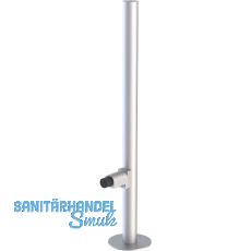 KWS Bodentürpuffer auf Rohr 2920 gefedert, Edelstahl silber lackiert KWS Bodentürpuffer auf Rohr 2920 gefedert, Edelstahl silber lackiert