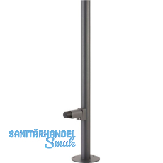 KWS Bodent�rpuffer auf Rohr 2920 gefedert, Edelstahl anthrazit beschichtet