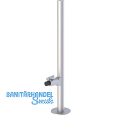 KWS T�rfeststeller 1920 gefedert, auf Rohr, Edelstahl silber lackiert