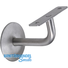 Handlaufträger mit Winkel, Wandabstand 75 mm, Edelstahl matt Handlaufträger mit Winkel, Wandabstand 75 mm, Edelstahl matt