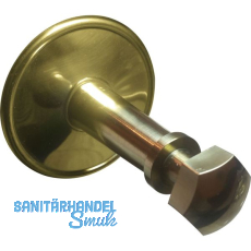 Handlauftr�ger zum Klemmen, Rosetten � 70 mm,Wandabstand 60 mm,Messing poliert