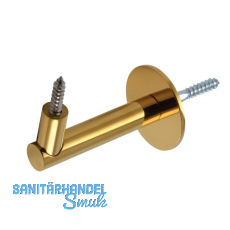 Handlauftr�ger Rosetten � 50 mm, Wandabstand 75 mm, Messing PVD-beschichtet