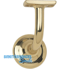 Handlauftr�ger mit Winkel Wandabstand 60 mm, Messing poliert