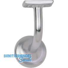 Handlaufträger mit Winkel Wandabstand 60 mm, Messing verchromt matt Handlaufträger mit Winkel Wandabstand 60 mm, Messing verchromt matt