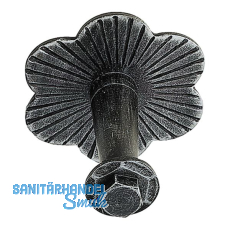 Handlauftr�ger zum Klemmen, Wandabstand 60, schwarz lackiert, patiniert