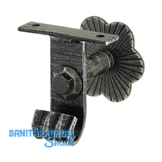 Handlauftr�ger mit Winkel, Wandabstand 60, schwarz lackiert, patiniert