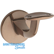 Handlaufträger mit gewölbter Auflage, Wandabstand 65mm, Messing patiniert Handlaufträger mit gewölbter Auflage, Wandabstand 65mm, Messing patiniert