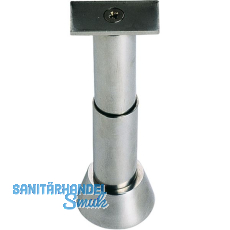 Trennwandst�tze gerade, verstellbar Bodenabstand 100-125 mm, Edelstahl