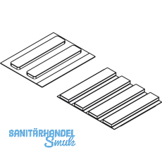 HAWA Junior GP Gleitelemente-Set zu U-F�hrungsschiene Glas 8 mm selbstklebend
