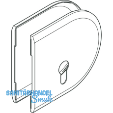 HAWA Toplock Abdeckkappenset rund Profilzylinder Kunststoff Edelstahl-Effekt