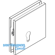 HAWA Toplock Abdeckkappenset eckig Profilzylinder Kunststoff verchromt matt