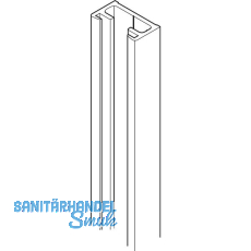 HAWA Wandanschlussprofil f�r Glast�ren L=3500 mm Edelstahl-Effekt