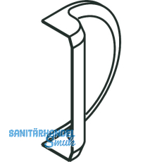 HAWA Toplock Abdeckkappe rund zu Schlie�winkel Kunststoff verchromt matt