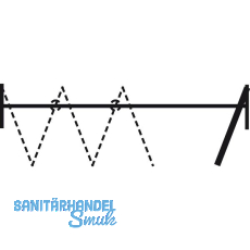 Dreht�rgarnitur HAWA-Variofold 80/H ohne F�hrungsschiene
