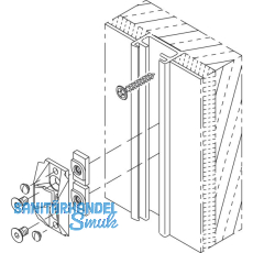 HAWA Zentrierteil Ganzglasschiebetüren zu Wandanschlussprofil schwarz HAWA Zentrierteil Ganzglasschiebetüren zu Wandanschlussprofil schwarz