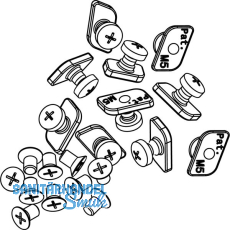 HAWA Junior 80/100 Montageset zu Winkelprofil (10 St�ck)